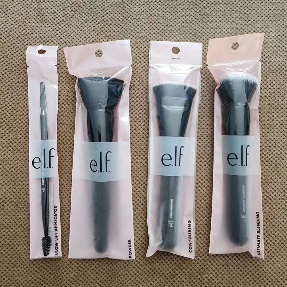 4 e.l.f. Makeup Brushes Contouring Ultimate Blending Powder Brow Lift